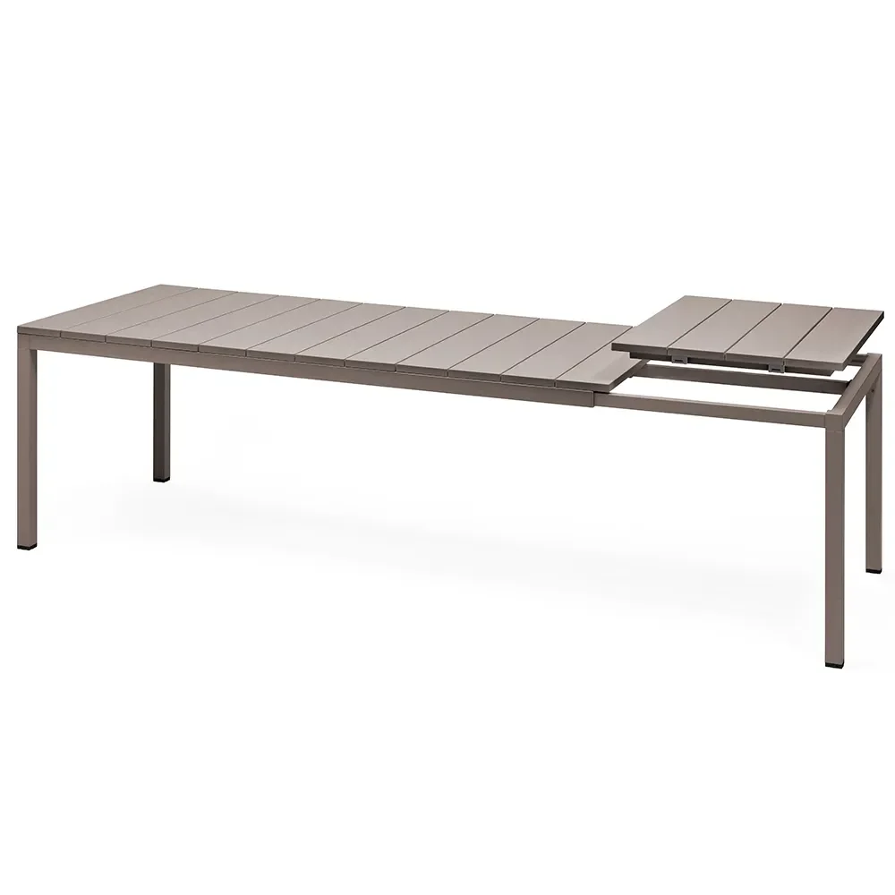 Rio Alu Dining Table 210/280x100 cm Tortora