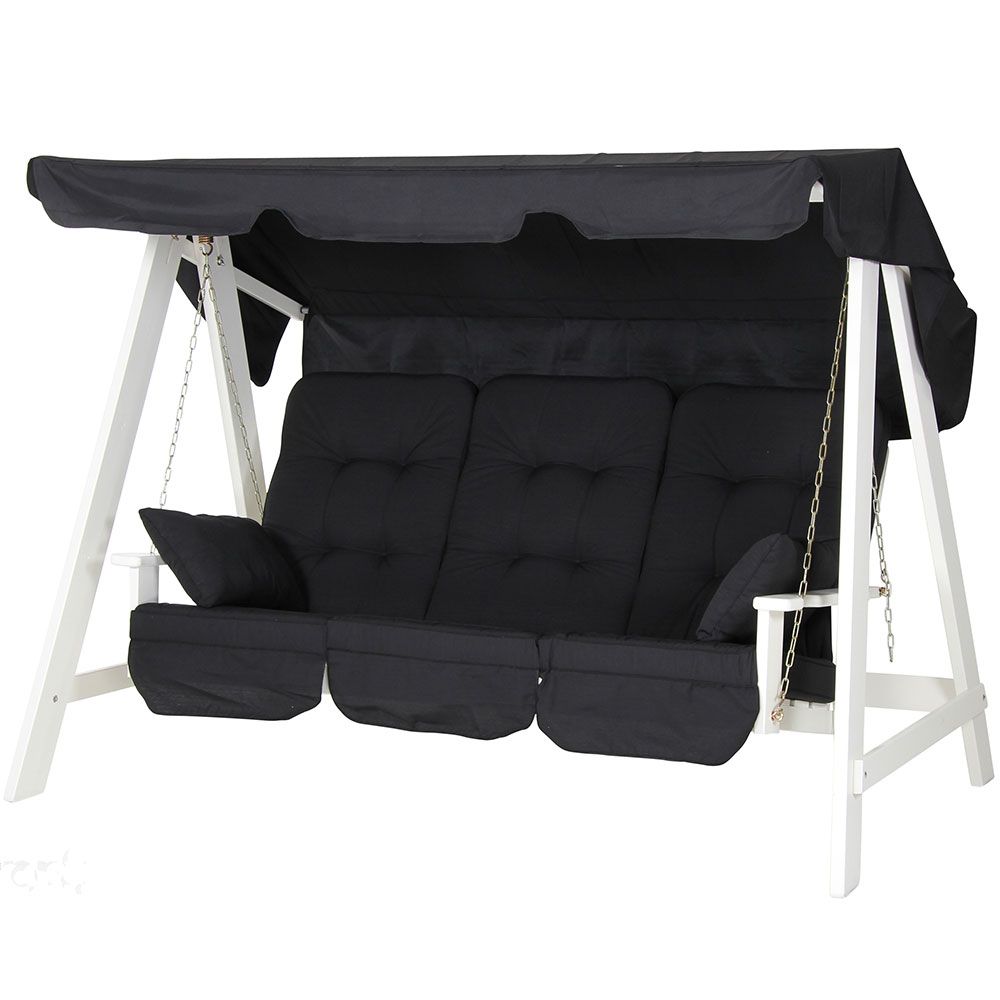 Swing sofa Cushions High Back Anthracite Grey 