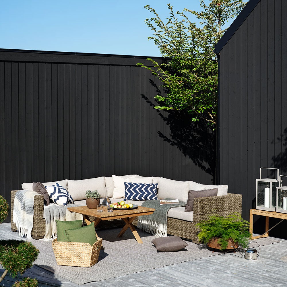 Ninja centrepiece rustic rattan incl. water-repellent cushions