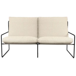 Desert 2-seater sofa Black/Off-white