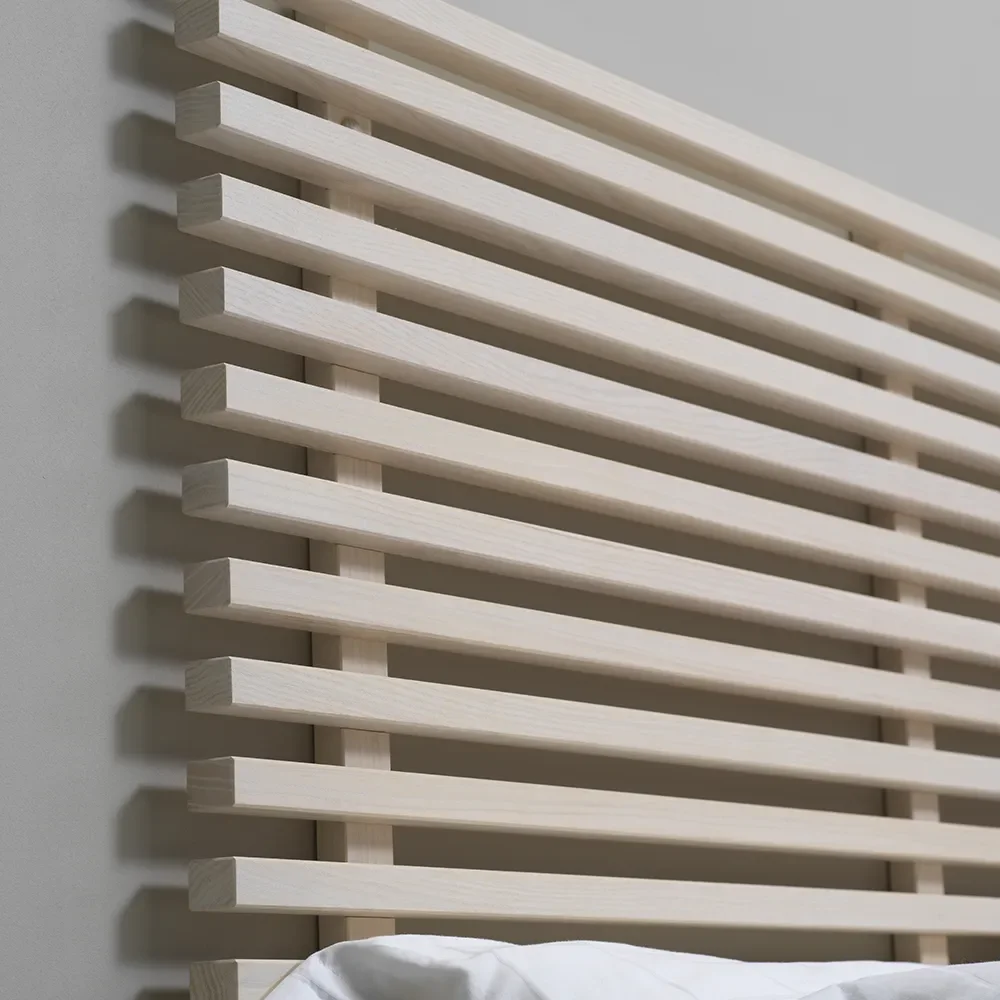 Zece Headboard 124 cm White oiled Ash