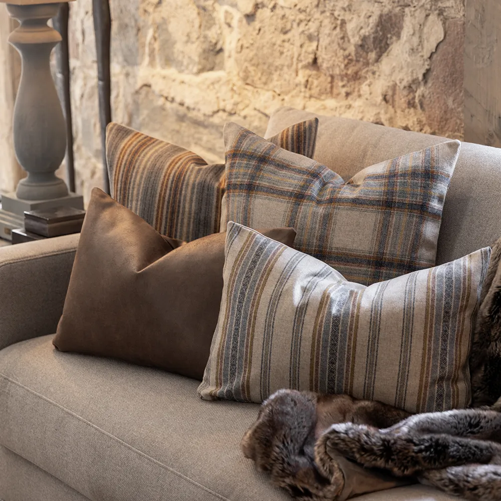 Glensdale Check Denim cushion cover 50x50 cm