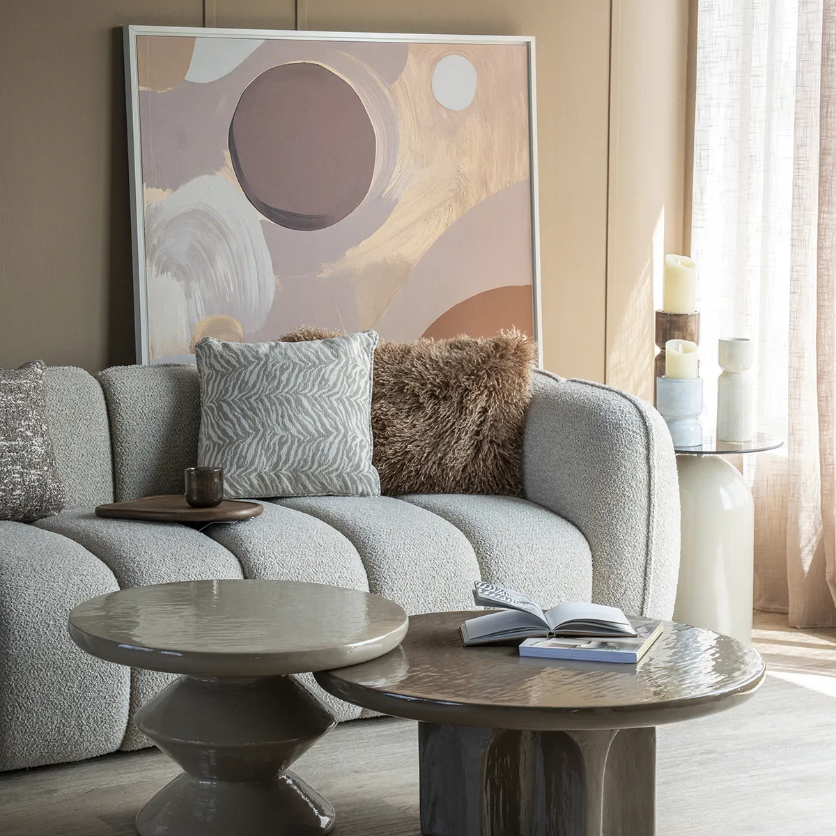 Decorative Cushion Tigra Beige 45x45 cm