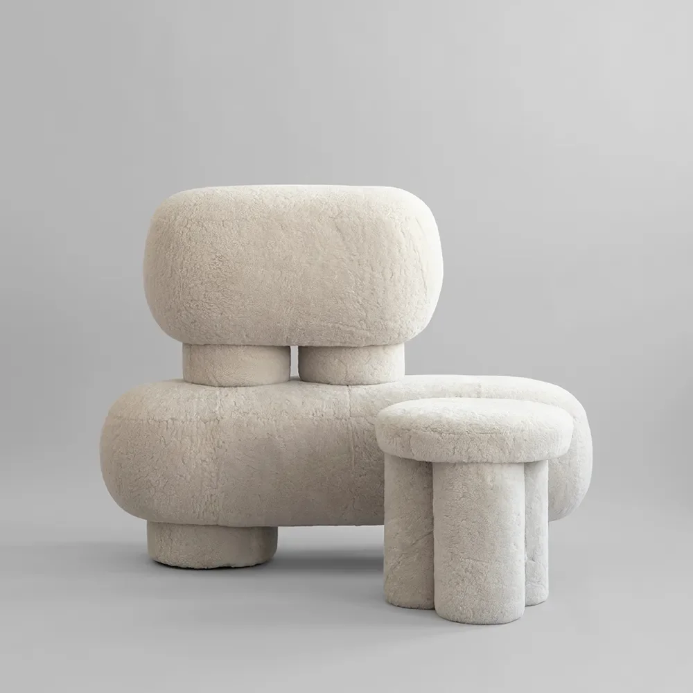 Big Foot Bench, Petit - Sheepskin