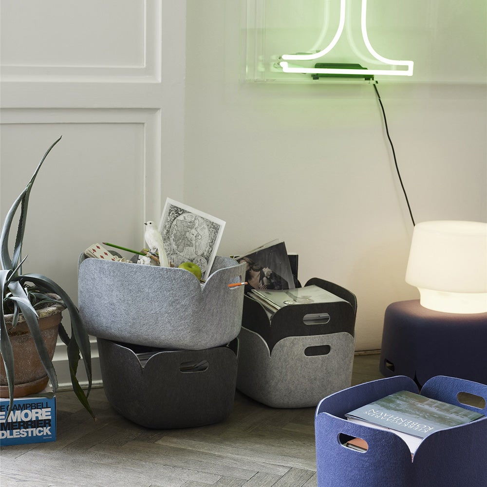 Restore Basket 28 x 28 cm - Grey Mélange