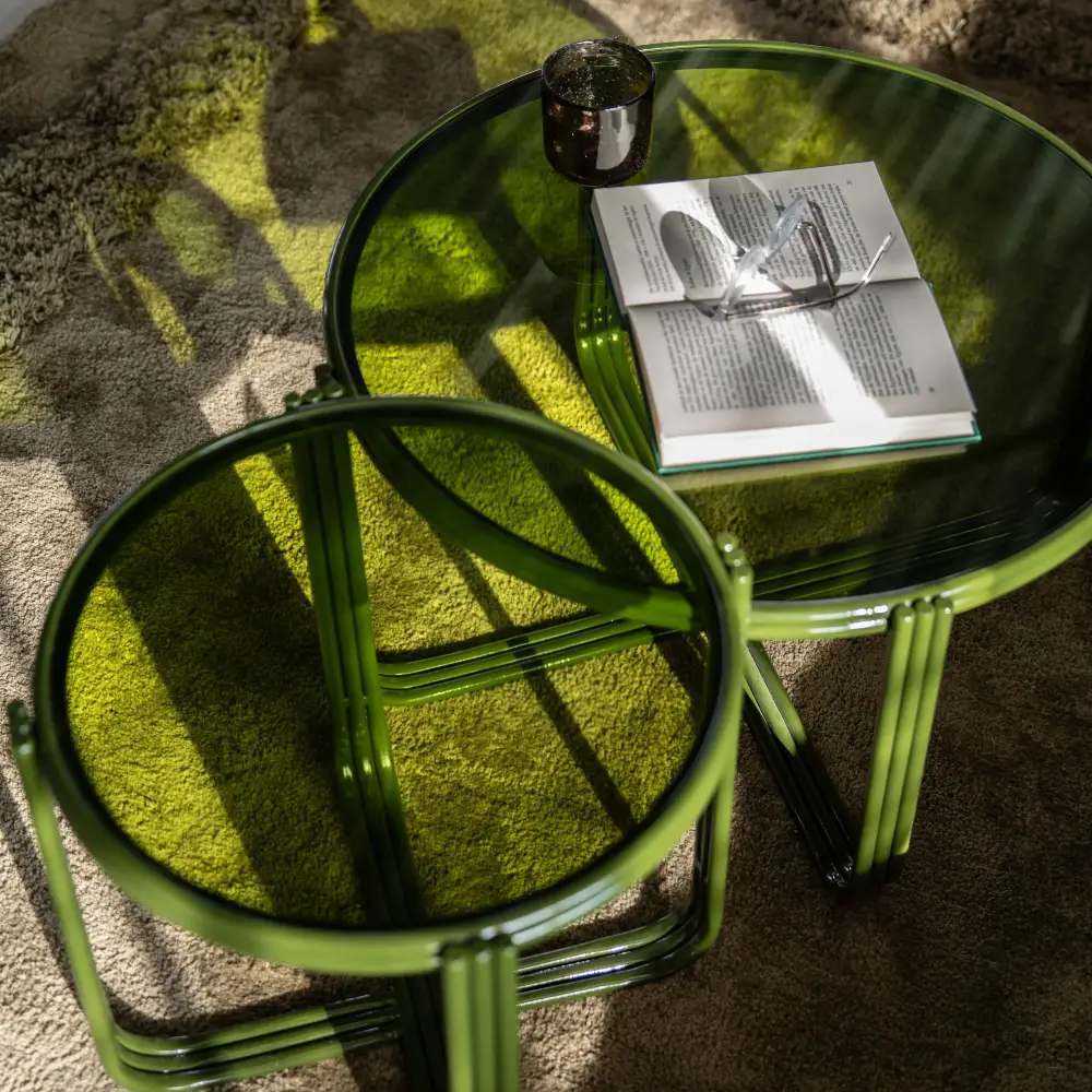 Coffee table Groovy - green 63x63x35 cm