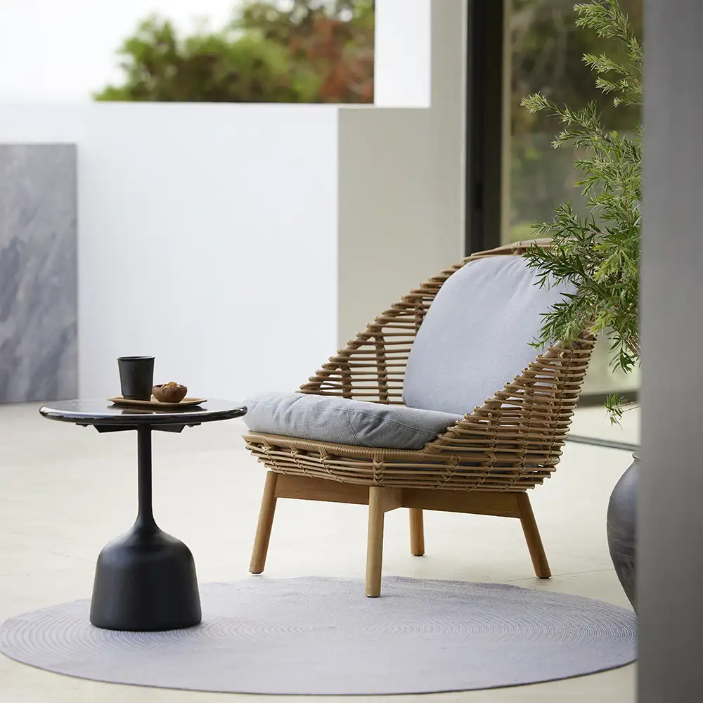 Hive lounge chair w/teak legs Natural, Weave