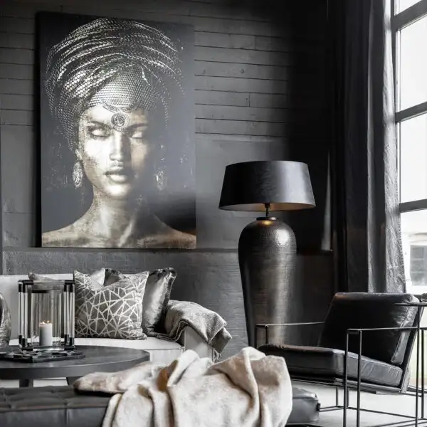 Wall decor Glamour girl sepia 100x150 cm