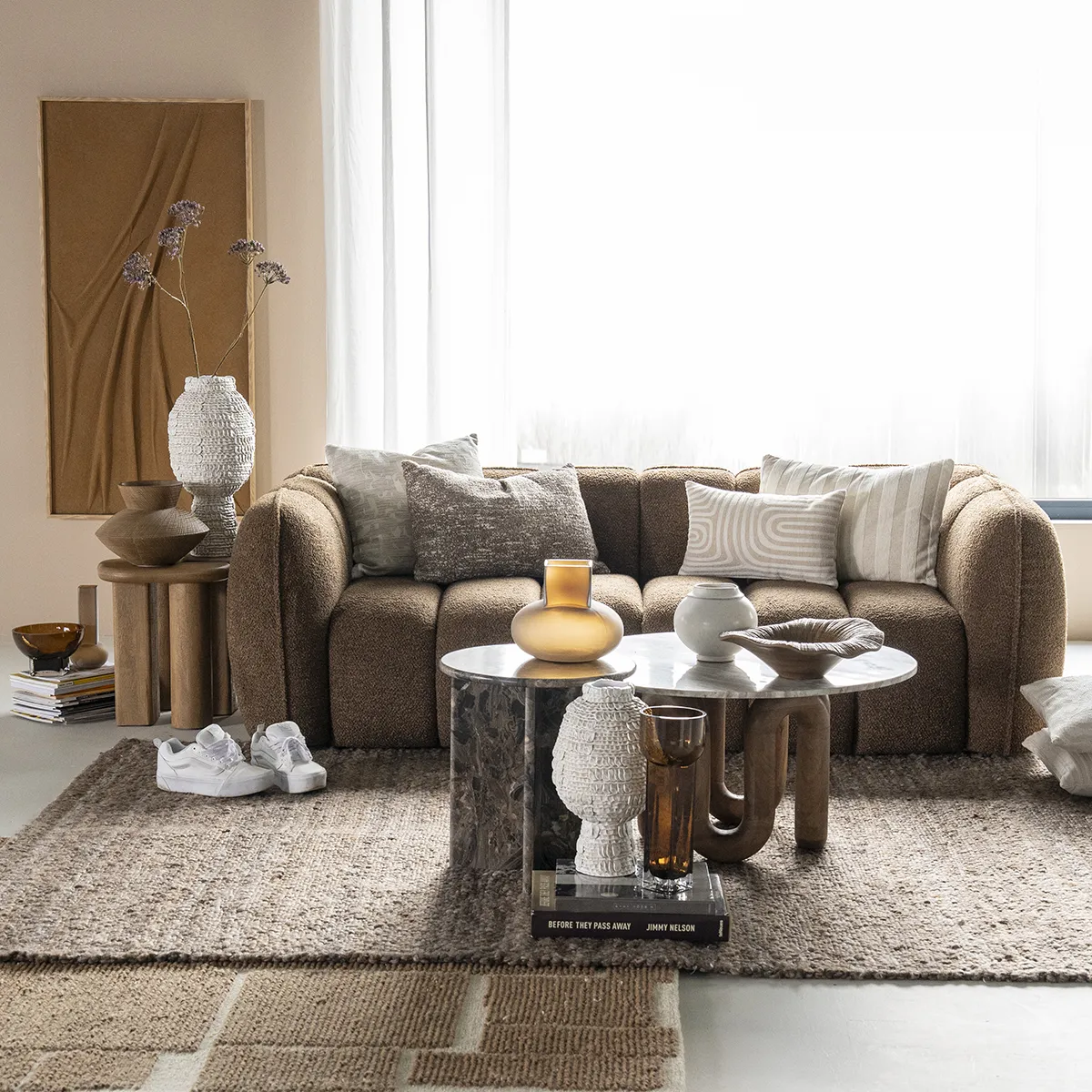 Sofa Cubetto (2.5-Seater) Brown