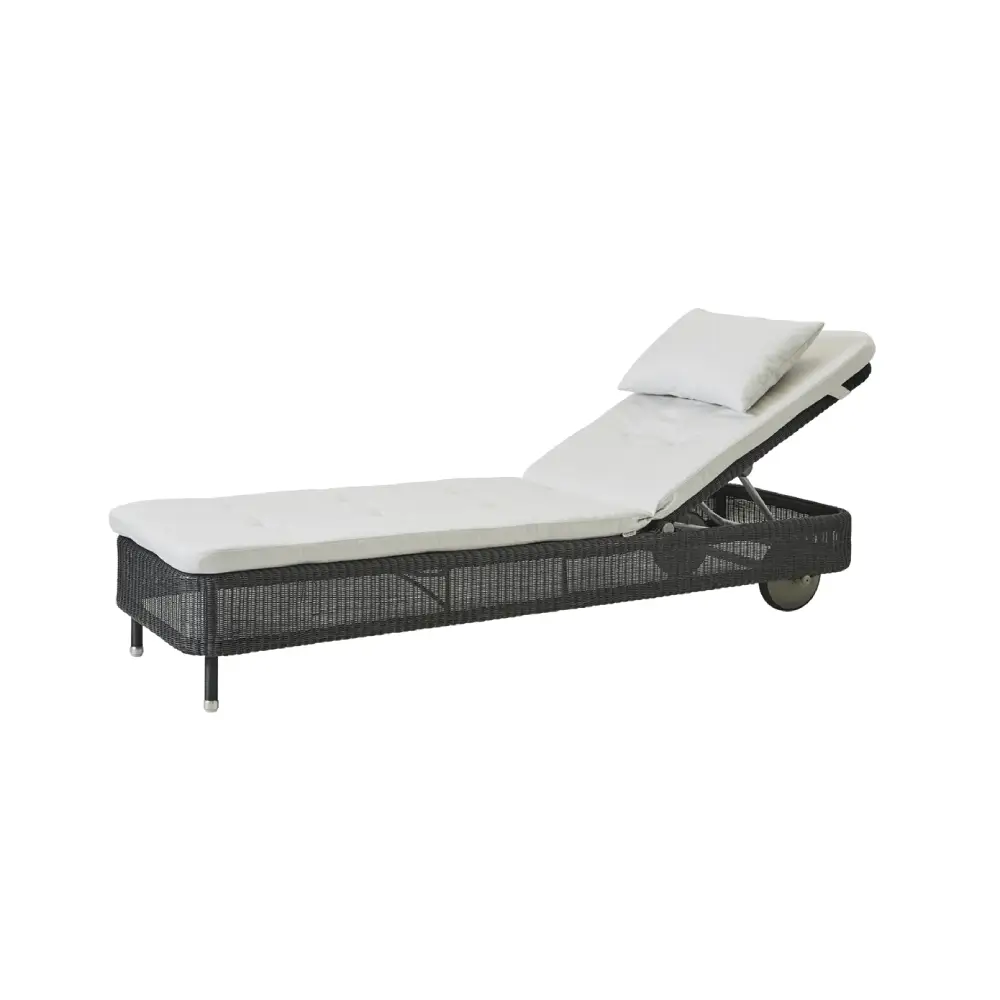 Presley Cushion set for sunbed White, Natté