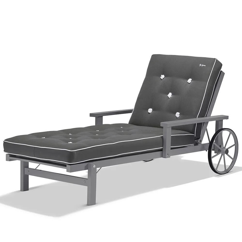 Sunbed Grey Aluminium