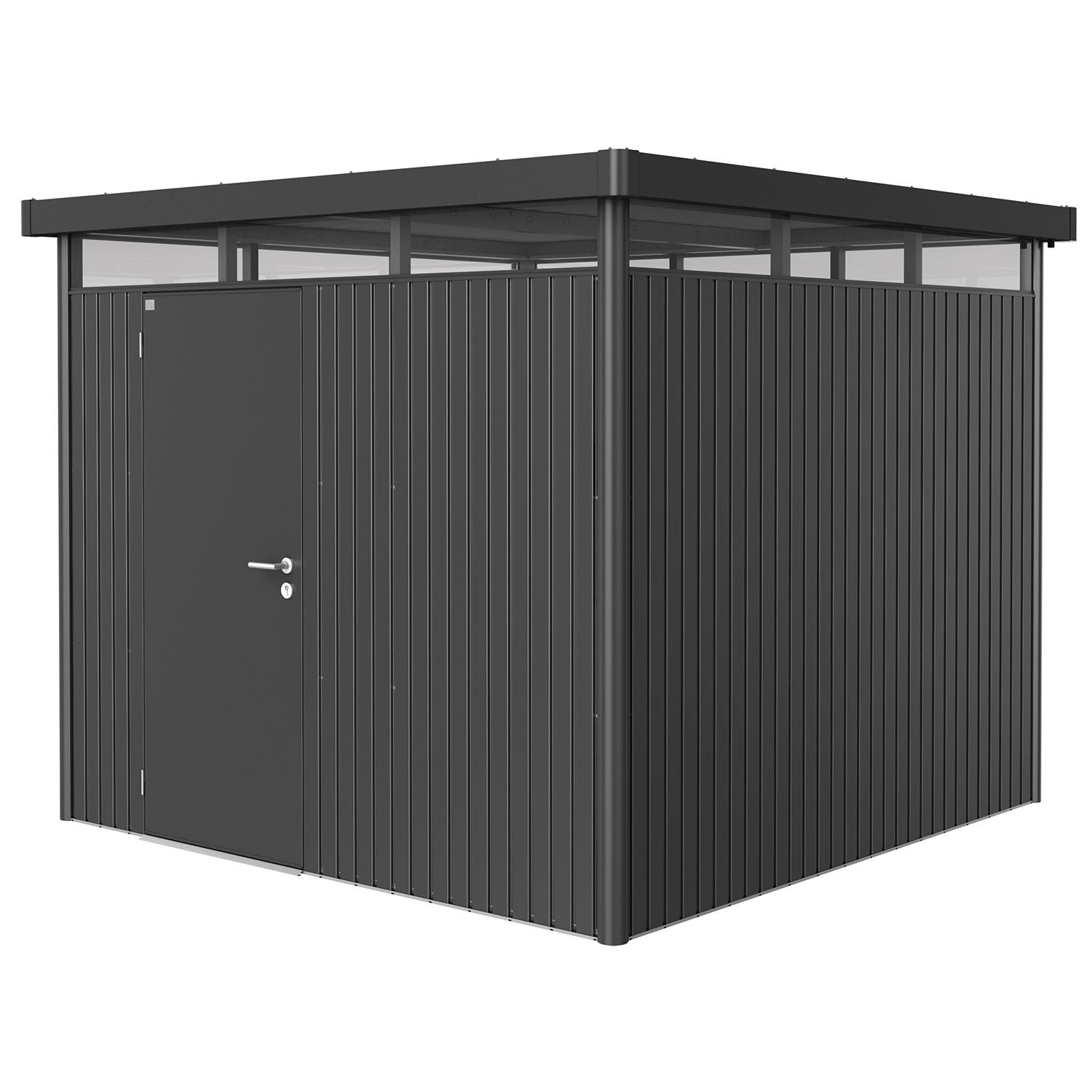 Highline Garden shed size h4 metallic dark grey Biohort