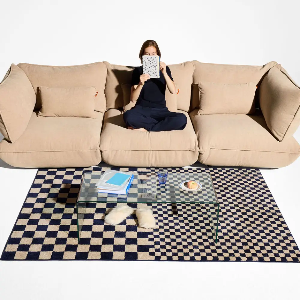 recycled king pillow cord beige