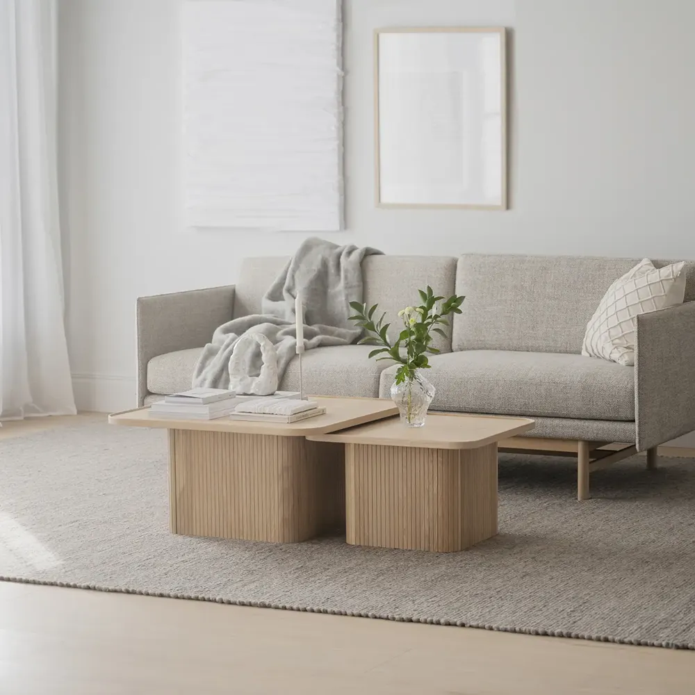 Sullivan coffee table 60x60 cm white pigmented