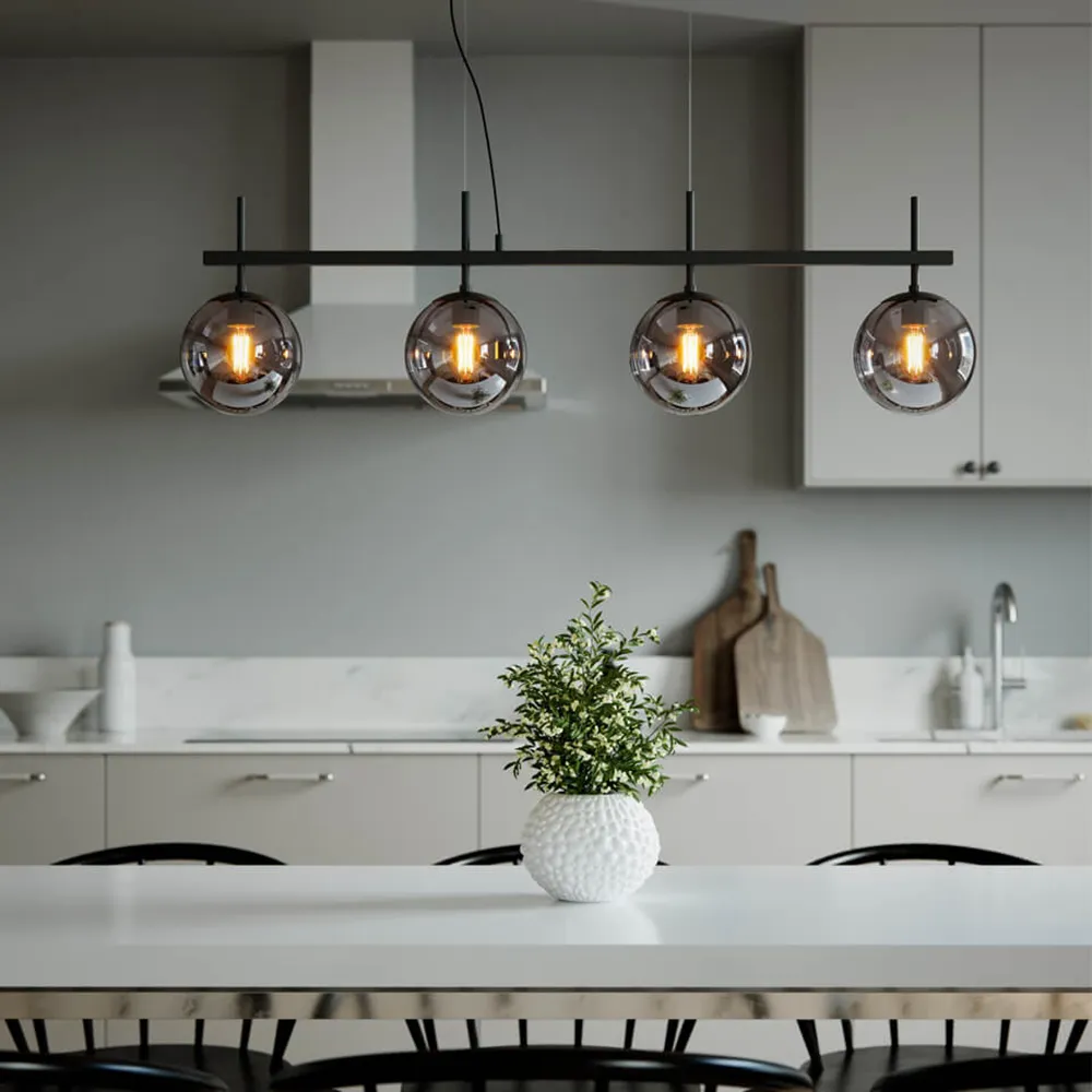 Boyle ceiling light 4 lights Smoke grey