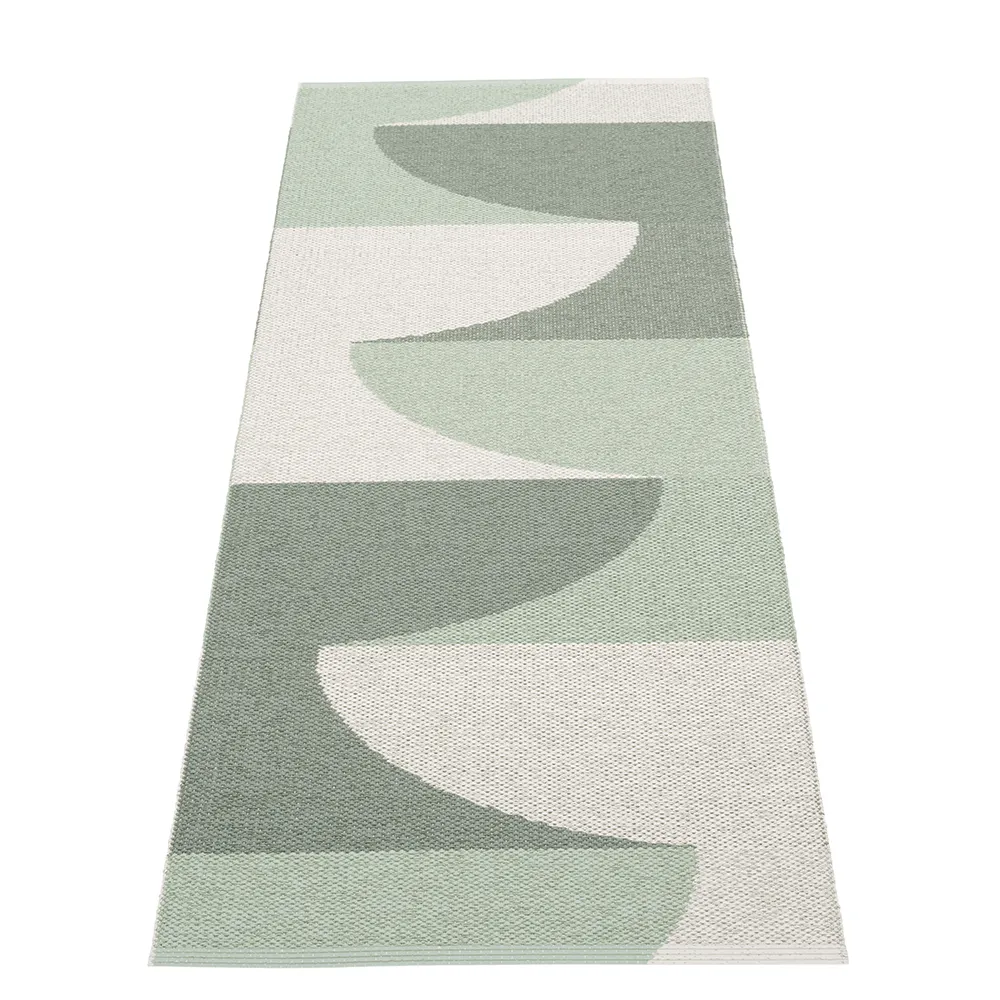 Hill carpet Army/Misty Mint/Fossil Grey 70 x 180cm