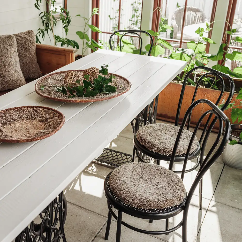 Round seat cushion Ø34 cm Light Brown