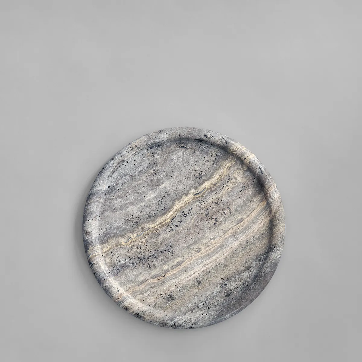 Decorative Tray in Travertine Enkei Maxi Ø 40 cm
