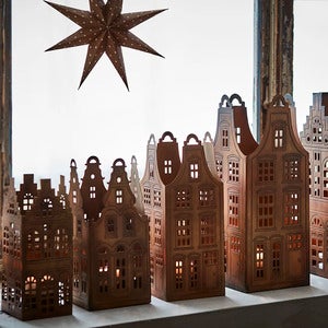 Candle Holder Houses Village 3-pack
