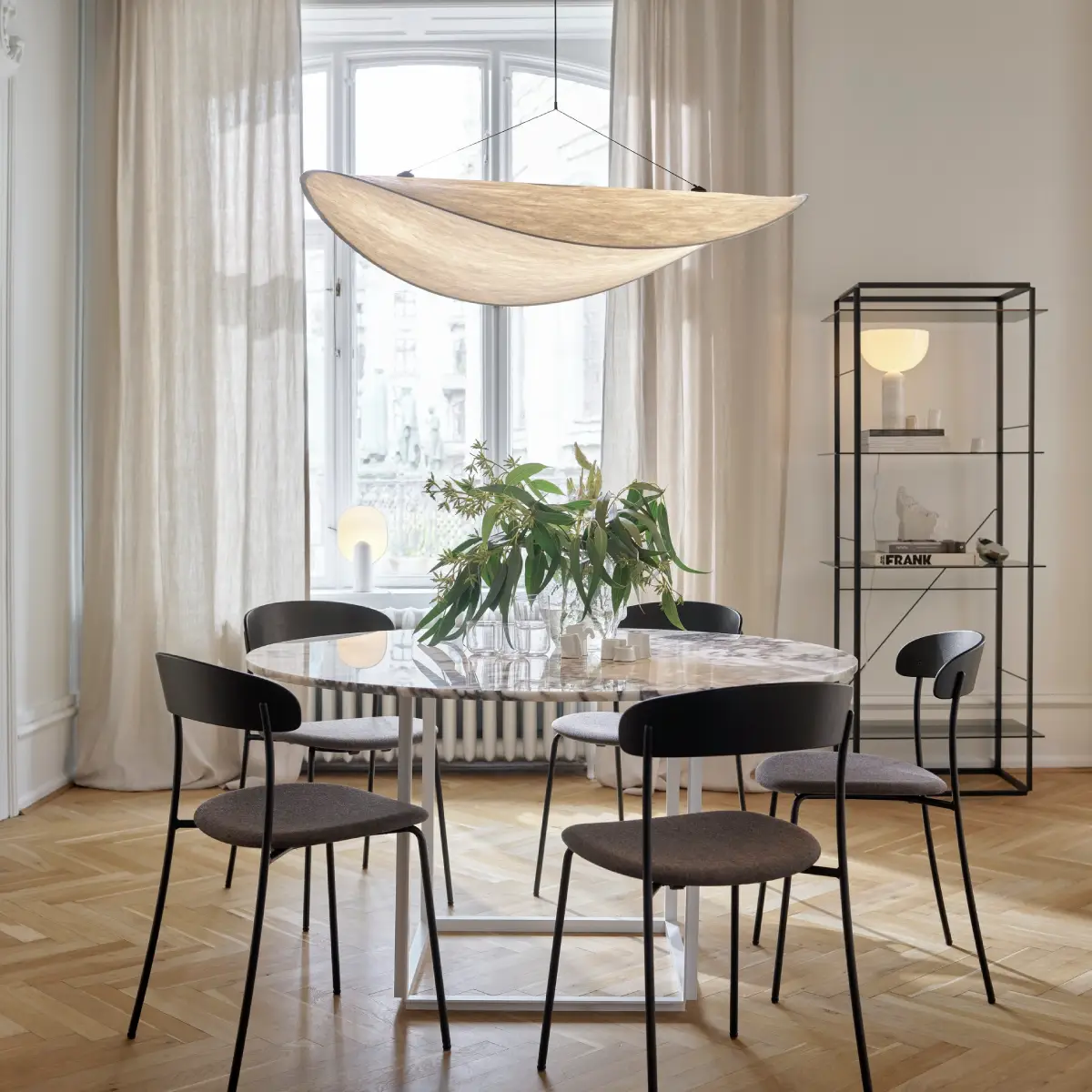 Florence Table Frame Large Metallic White