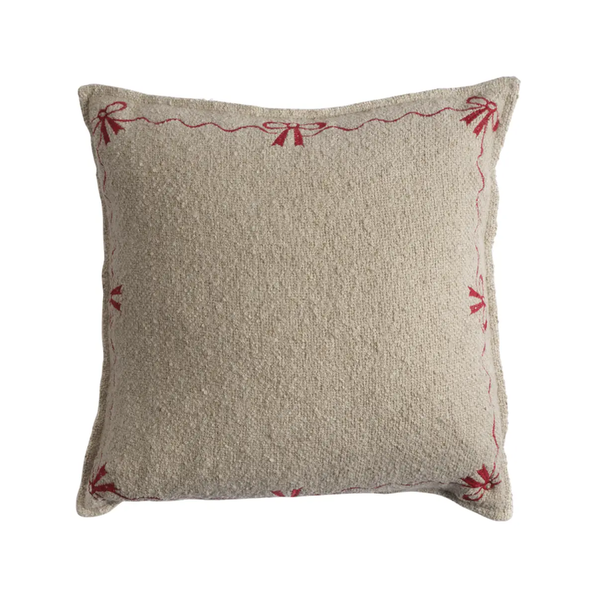 NOEL Cushion cover Natural/red