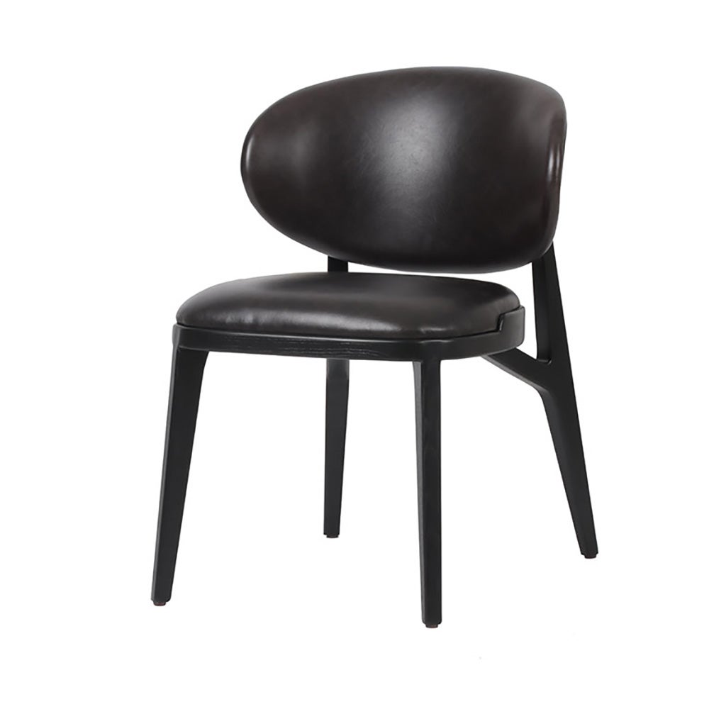 PRESCOTT dining chair leather black