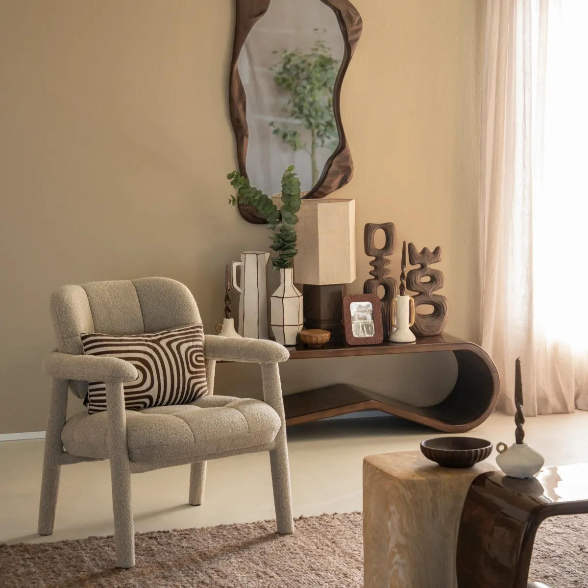 Rug Nami 190x290 cm Brown