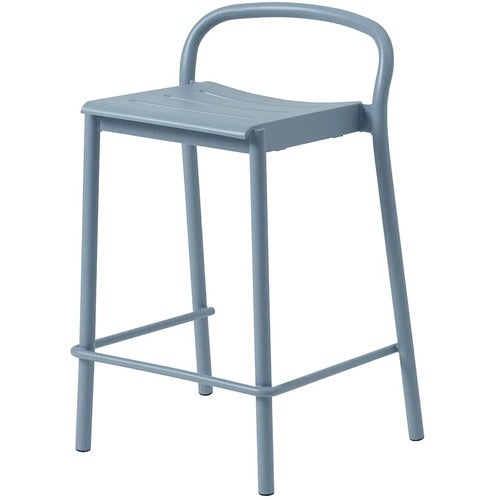 Linear Steel Counter Stool Pale Blue 