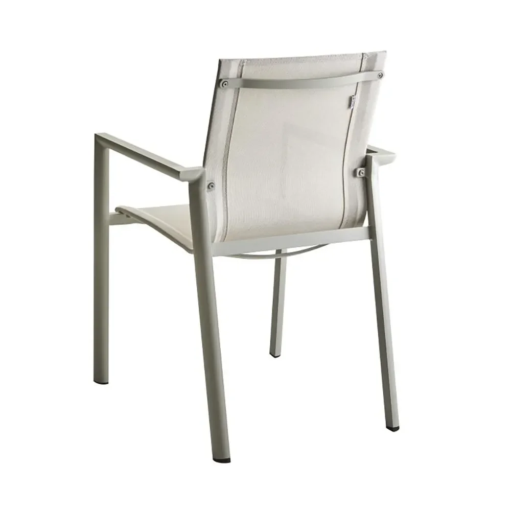 Delia stacking chair Light Grey/Textilene