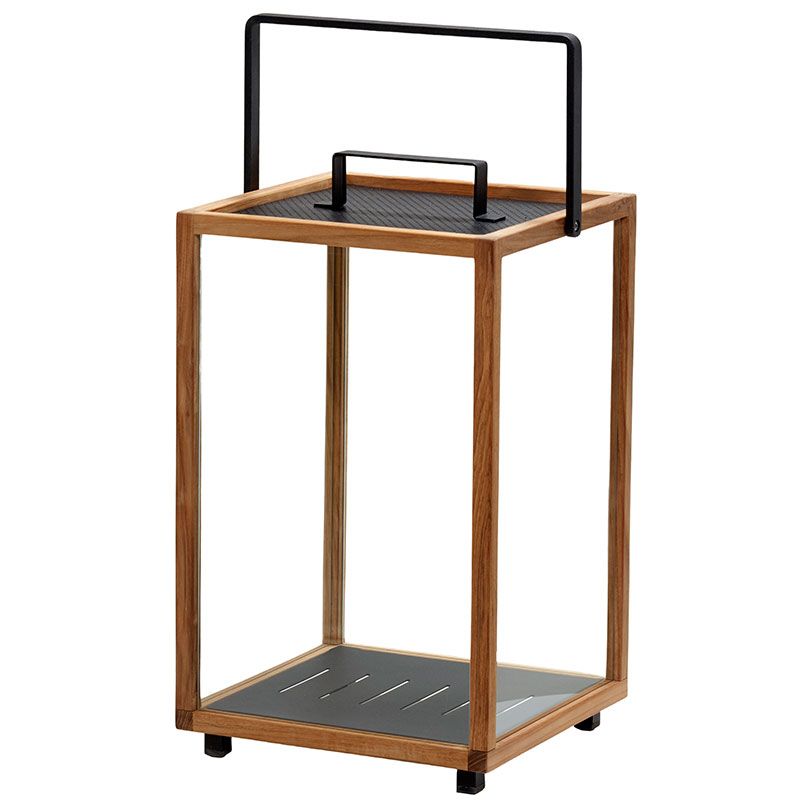 Lighthouse lantern large Grey/Teak