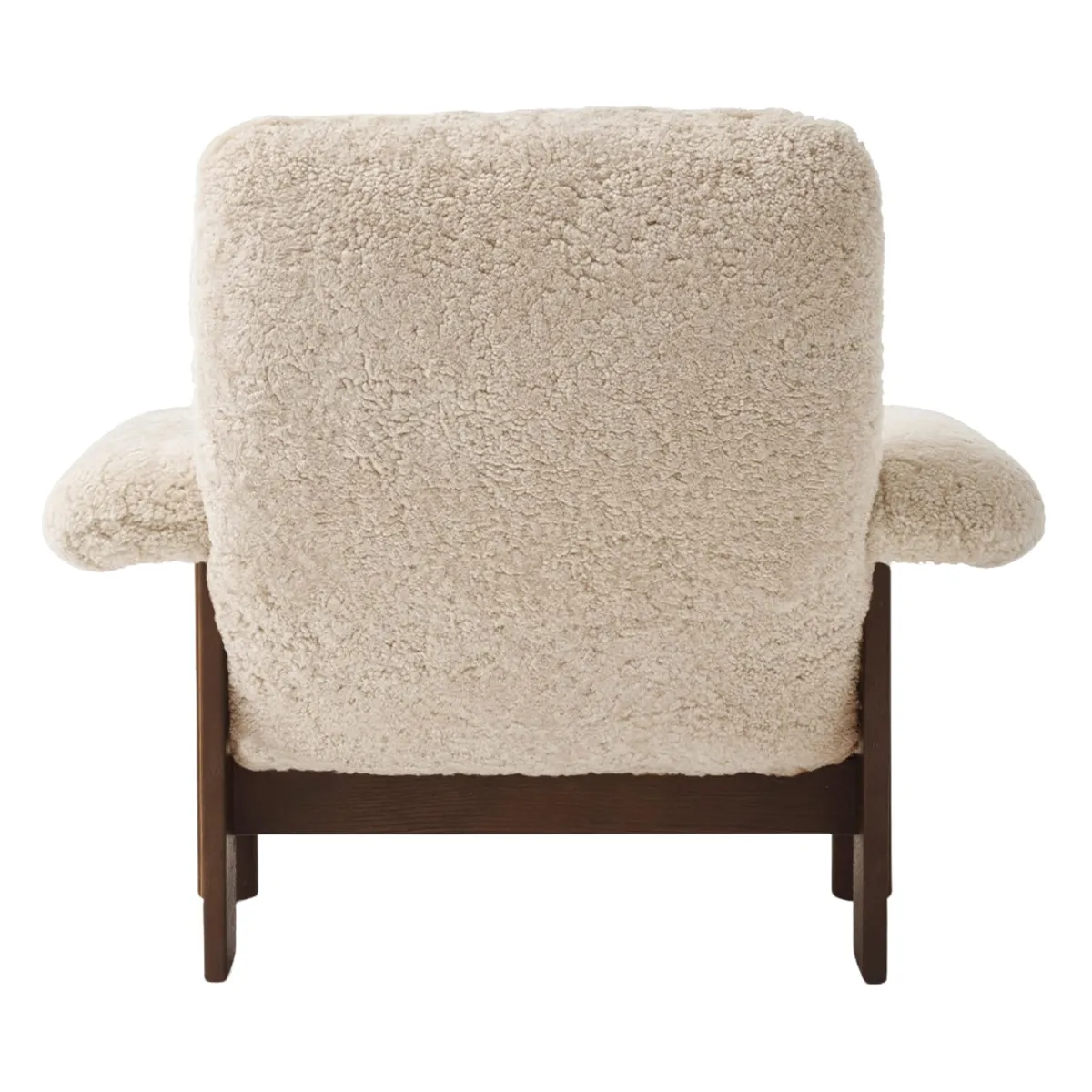 Brasilia Lounge Chair Dark Stained Oak, Sheepskin Nevotex Nature