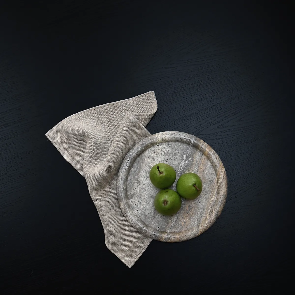 Decorative Tray in Travertine Enkei Medio Ø 30 cm