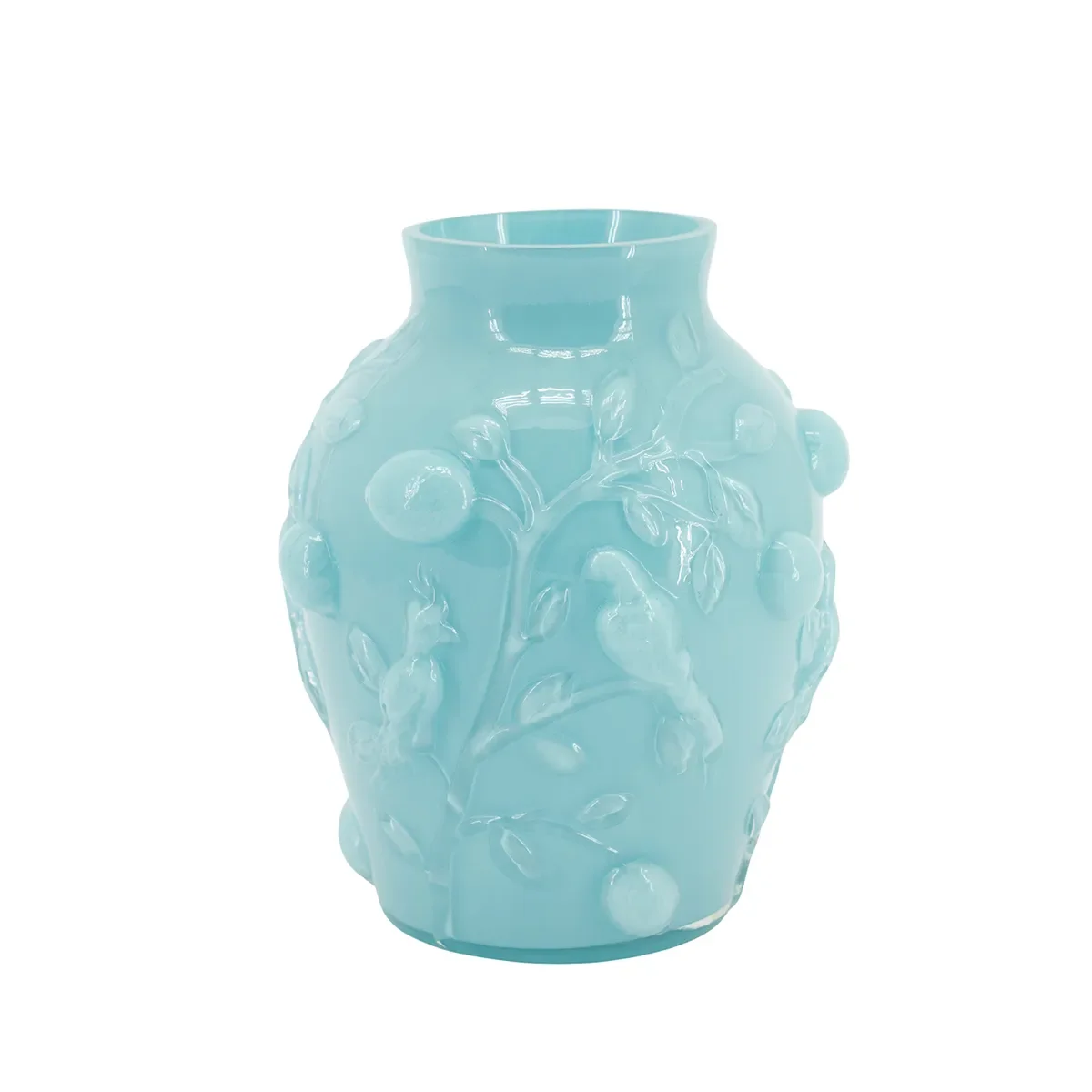 Hand-Blown Vase Aru H22 cm Light Blue