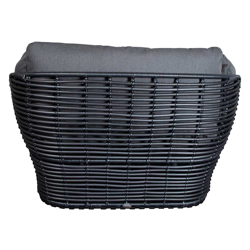 Lounge Chair Basket Graphite Wicker Incl Grey Cane-Line Airtouch Cushion Set