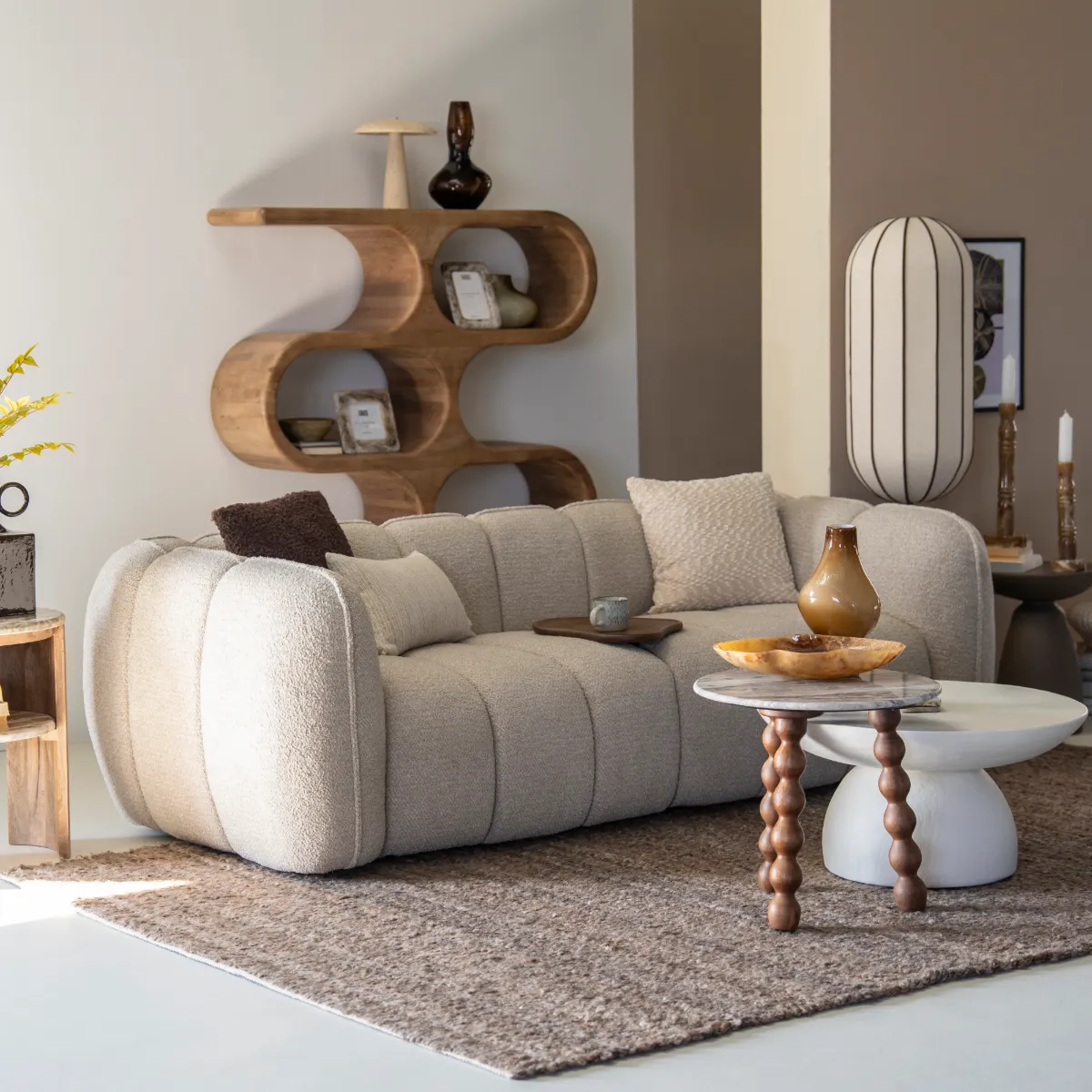 Rug Nami 190x290 cm Brown