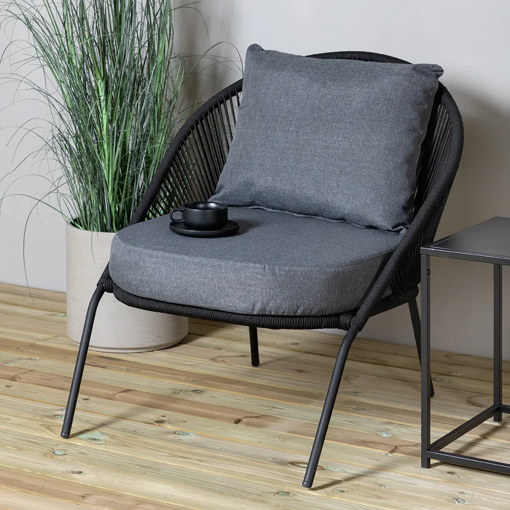 Lindos Armchair black