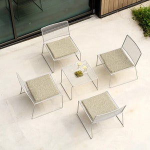 Haru lounge coffee table 54x54 cm Pearly White