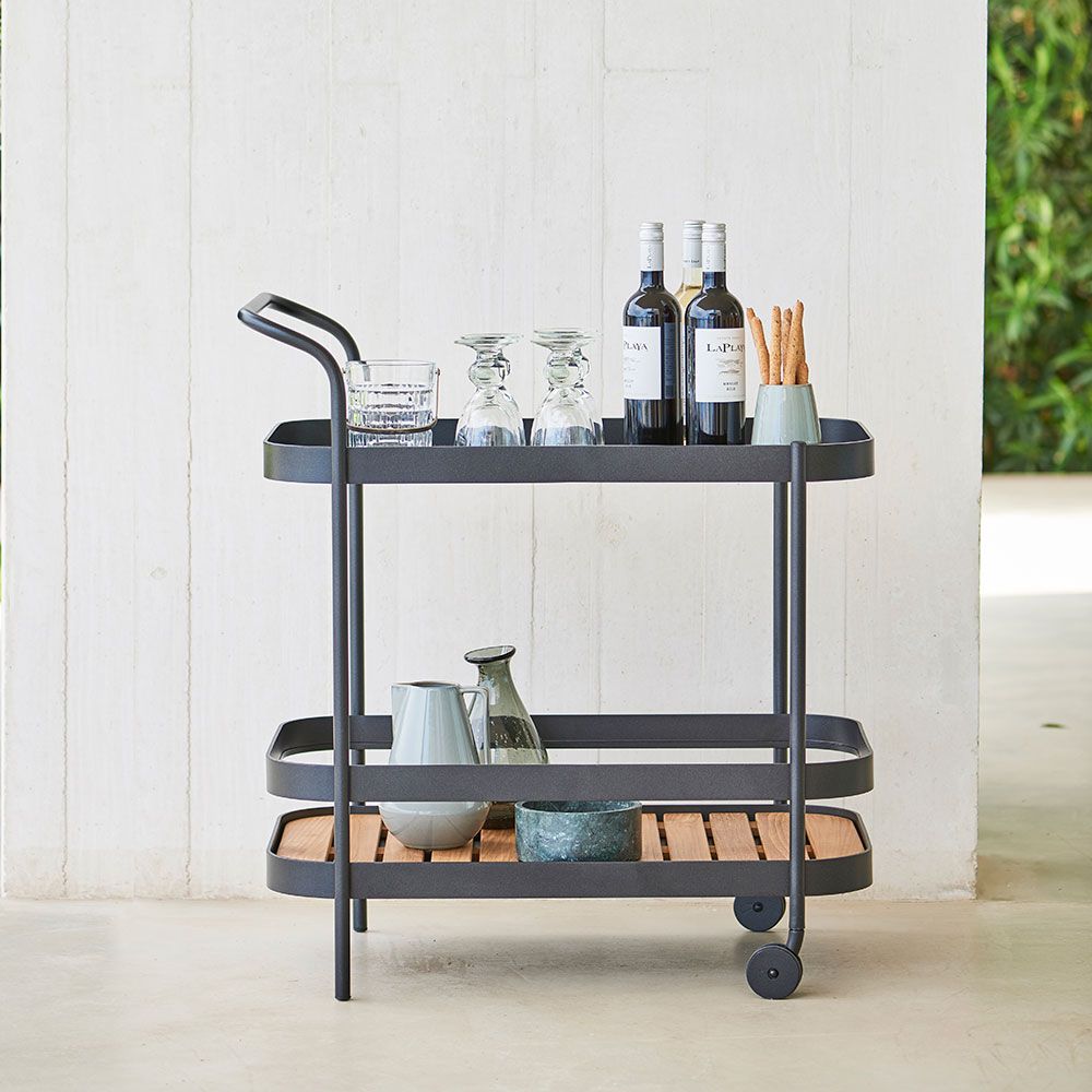 Roll Serving trolley Black