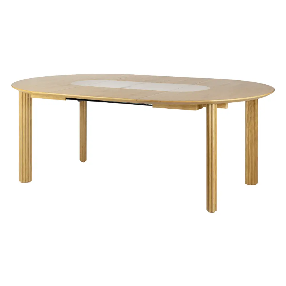 Comfort Circle Dining table with extension 132-202x132 Oak