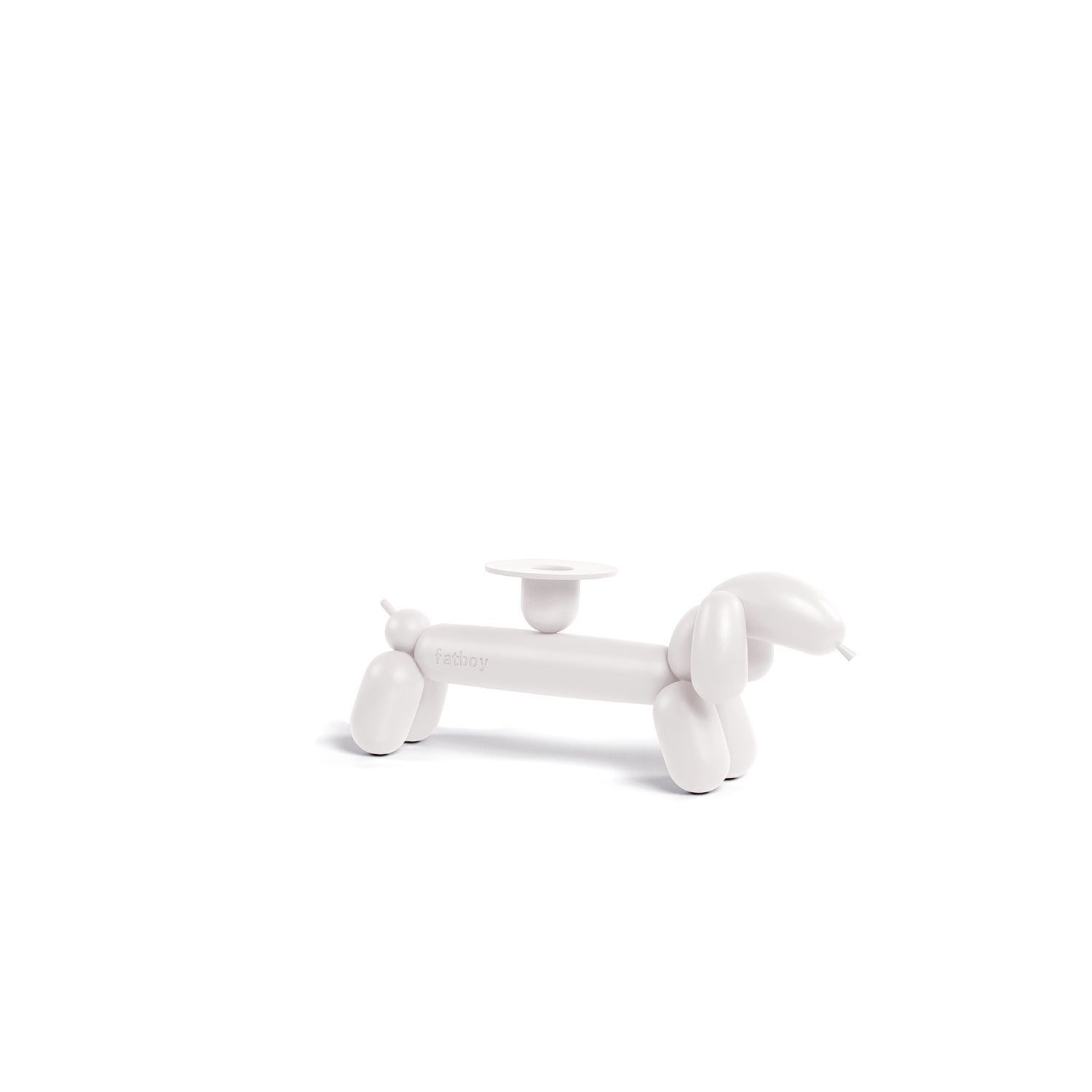 Can-dog candle holder white