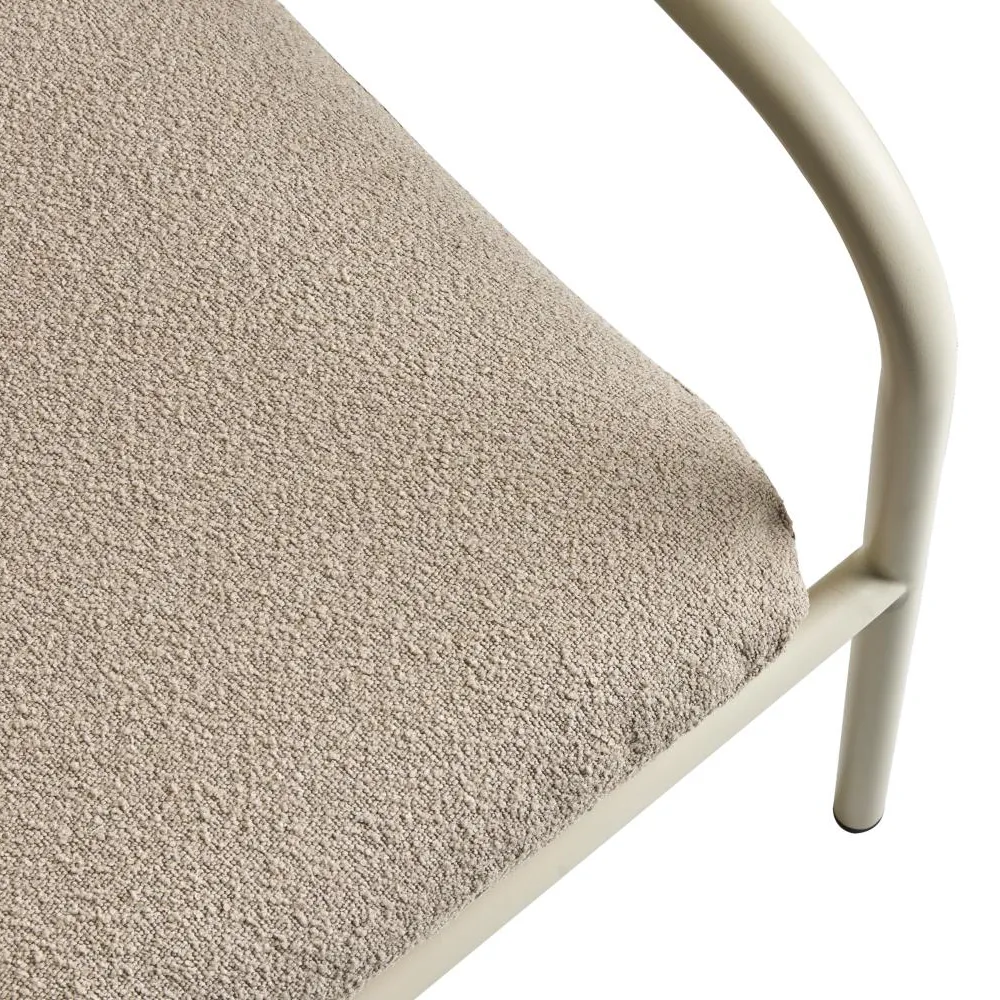 Bendt Armchair Teddy Beige/Pearl White