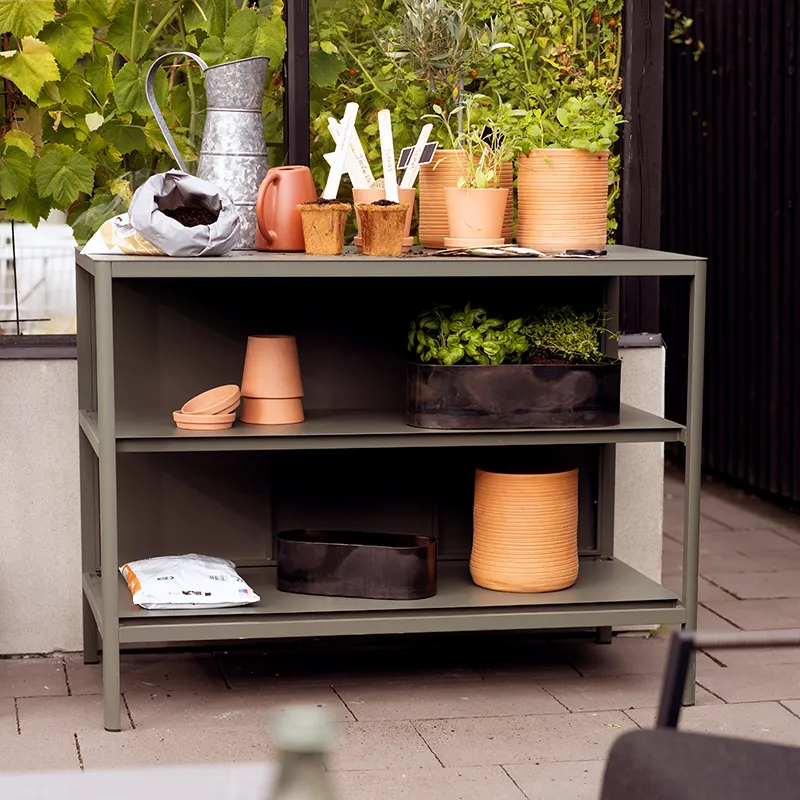Kelia outdoor kitchen   with shelf  Nordic Green