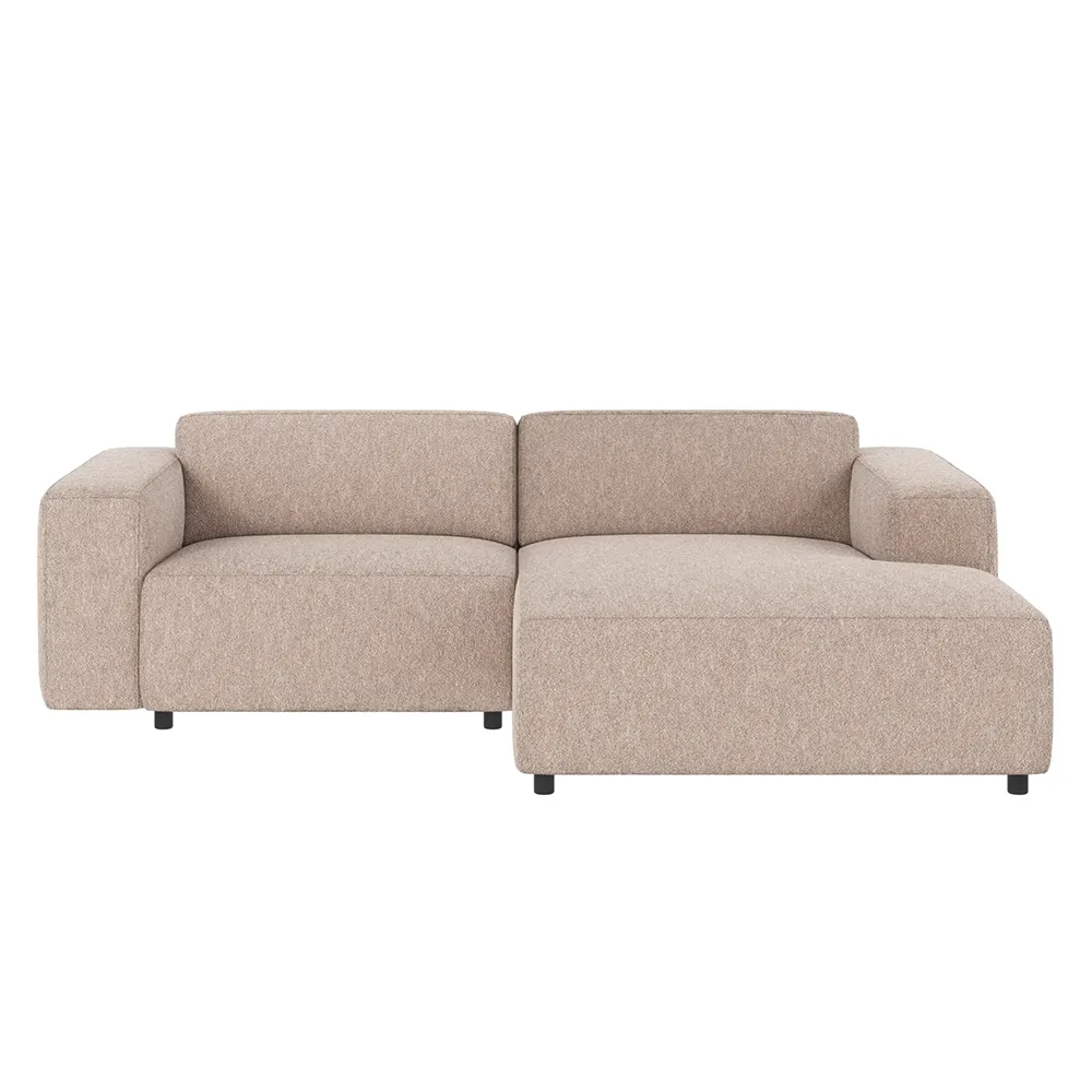 Willard sofa 3-seater sofa chaise longue right fabric Alice light beige