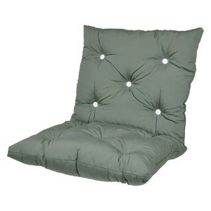 Low Flock Cushion Green