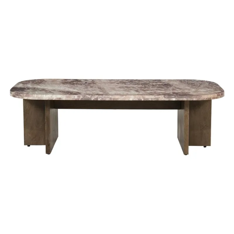 Haussmann Coffee table 120x59x40 cm Mango Wood & Marble Pink