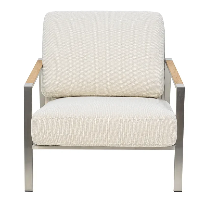 Naos armchair  Stainless steel / Dot beige