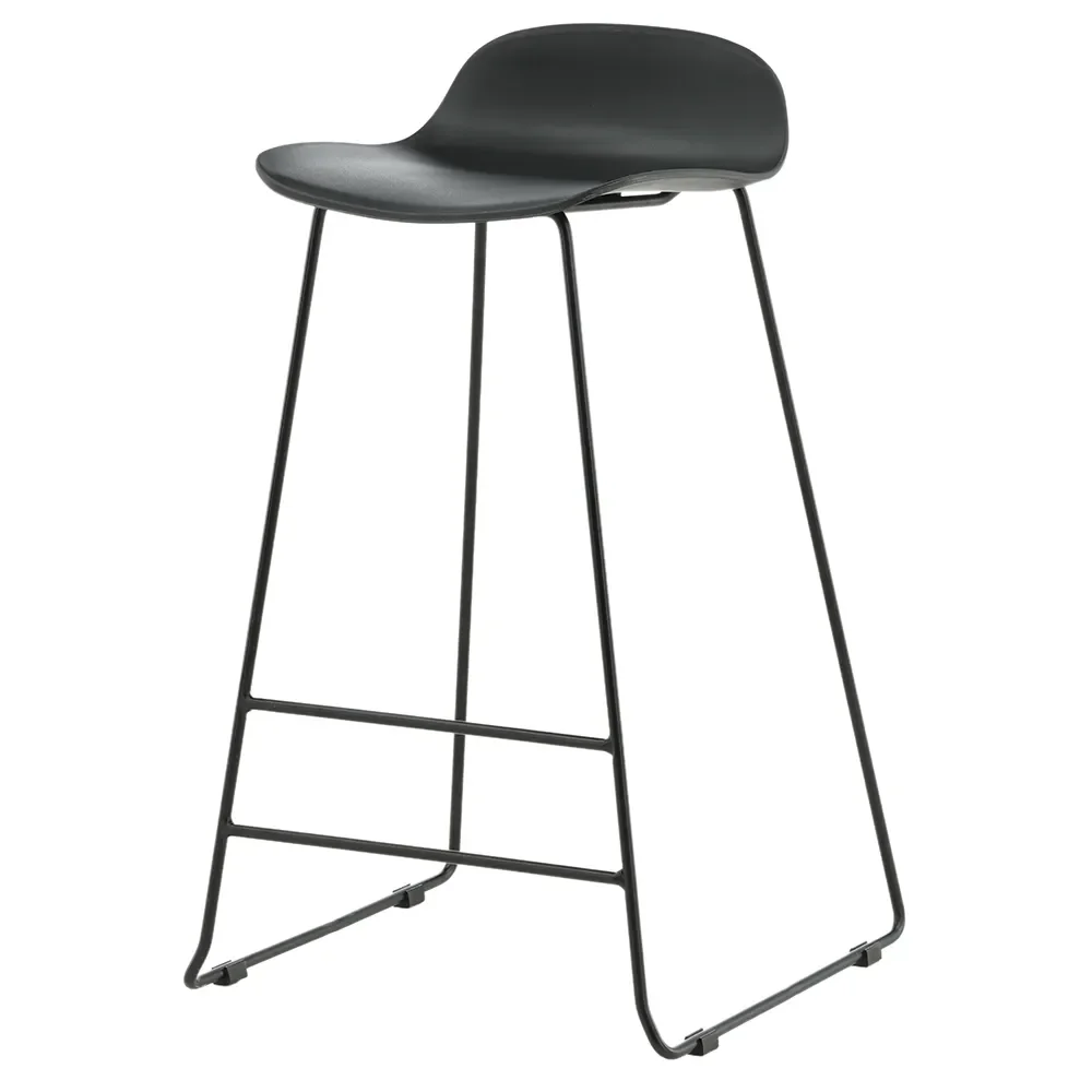 Wave bar stool black 2-pack