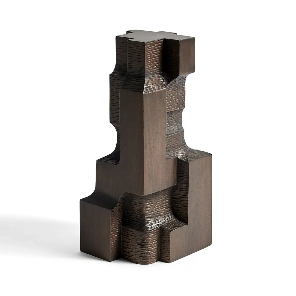  Block Organic sculpture espressovarnished mahogany