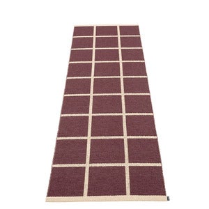 Woven Rug Criss Burgundy 70x225 cm