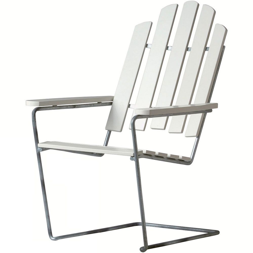 Stool A3 White lacquered Oak / Hot dip galvanised Frame